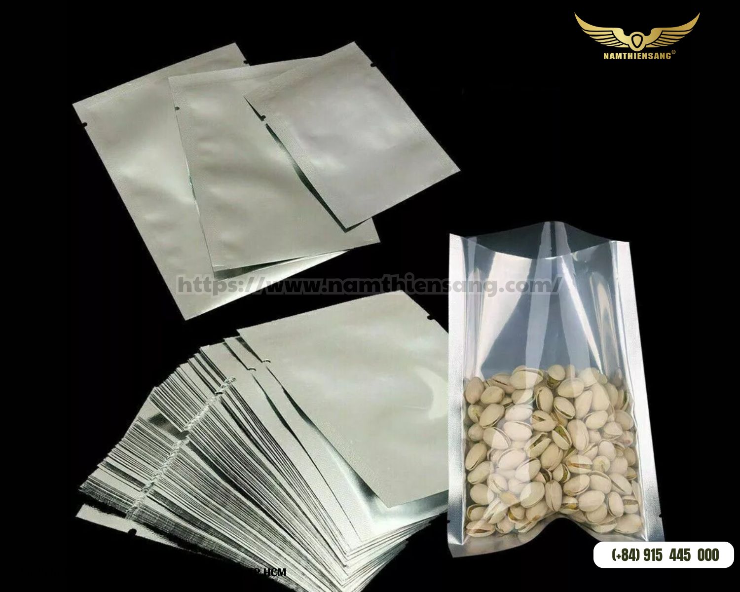 Mẫu túi nhôm 3 biên